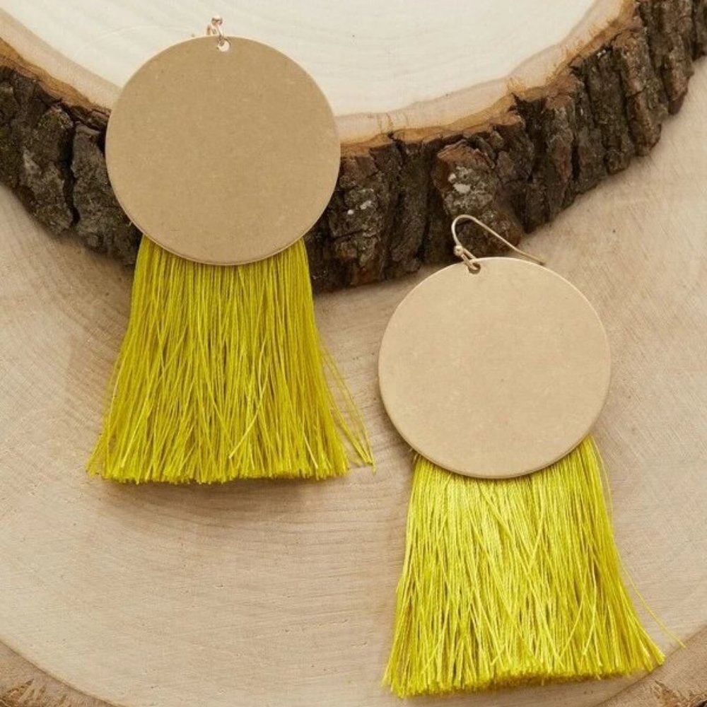 Boho Gold-tone Fringe Earrings